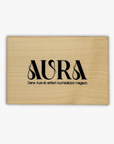 wooden postcard "AURA"