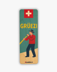 Buchzeichen Retro "Gruezi"