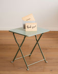 wooden postcard "be happy"