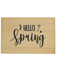 wooden postcard "Hello Spring"