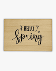 Postkarte aus Holz "Hello Spring"