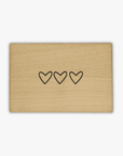 wooden postcard "Hearts"