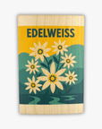 Postkarte aus Holz Retro "Edelweiss"