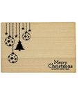 Wooden postcard "Merry Christmas and a Happy New Year"