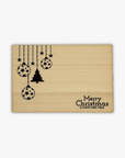 Wooden postcard "Merry Christmas and a Happy New Year"