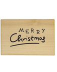 Postkarte aus Holz "Merry Christmas"