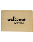 wooden postcard "Welcome"
