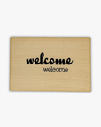 wooden postcard "Welcome"