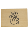 Postkarte aus Holz "You and Me"
