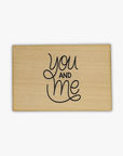 wooden postcard "You and Me"