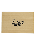 Postkarte aus Holz "Hello"