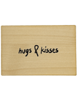 wooden postcard "hugs & kisses"
