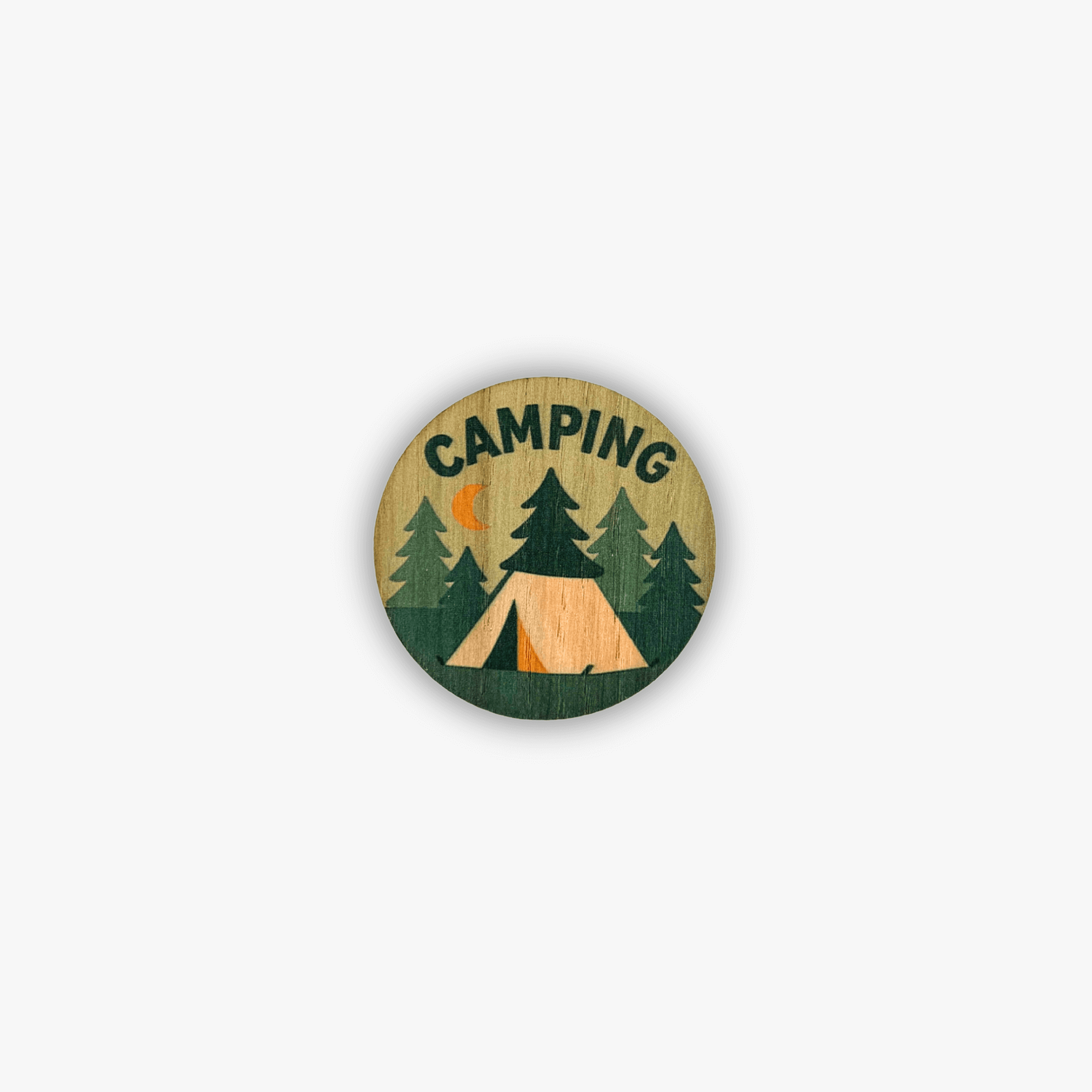 Button Retro &quot;Camping&quot;