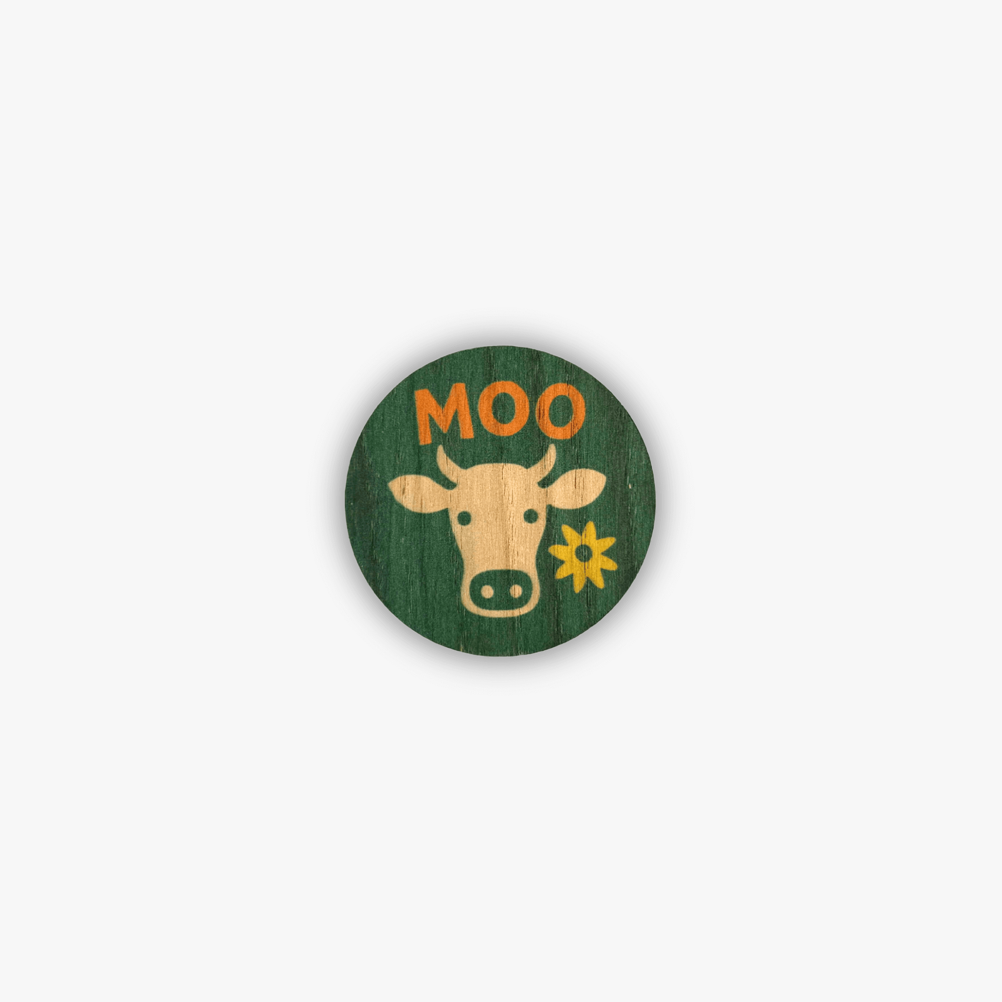 Button Retro &quot;Moo&quot;