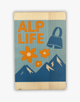 Postkarte aus Holz Retro "Alp Life"