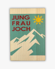 Postkarte aus Holz Retro "Jungfraujoch"