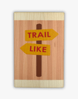 Postkarte aus Holz Retro "Trail Like"